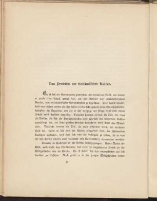 Das Problem der holländischen Kultur.