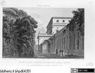 Choix des plus célèbres maisons de plaisance de Rome et de ses environs, Tafel 28: Vue de la face latérale du casin de la villa Mattei