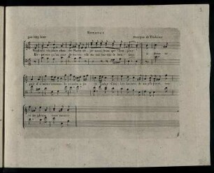 Romance. musique de Trahcier