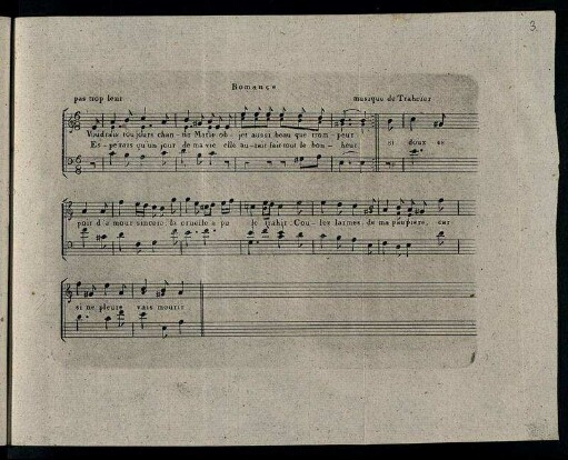 Romance. musique de Trahcier