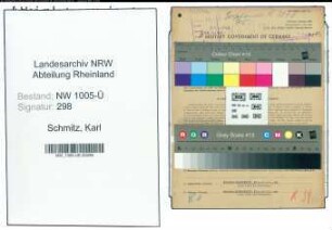Entnazifizierung Karl Schmitz , geb. 10.05.1887 (Kaufmann)