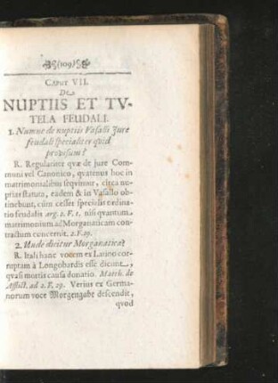 Caput VII. De Nuptiis Et Tutela Feudali.