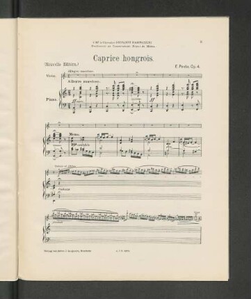 Caprice hongrois. [Piano.]