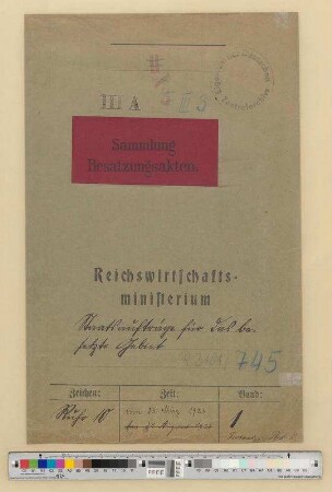 Staatsaufträge für das besetzte Gebiet