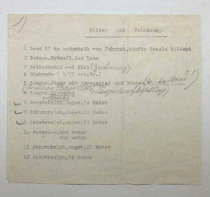 Liste von Bildern und Zeichnungen