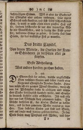 Erste Abtheilung. Was andere hierbey zu thun haben