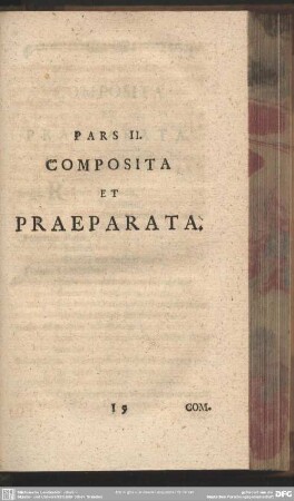 Pars II. Composita Et Praeparata