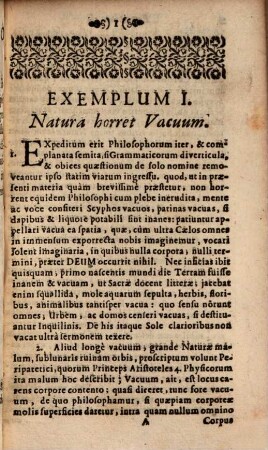 Exempla philosophica, quibus demonstratur, quid horreat natura