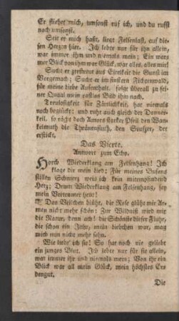 Das Vierte. Antwort zum Echo.