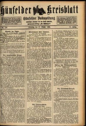 Ausgabe vom Dienstag, den 27. Oktober 1925.