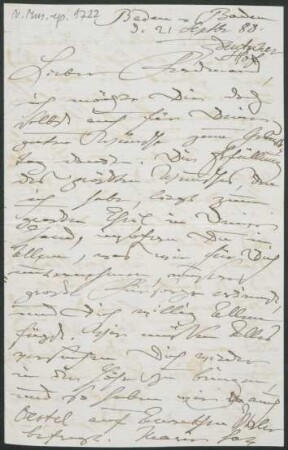 Brief an Ferdinand Schumann : 21.09.1888