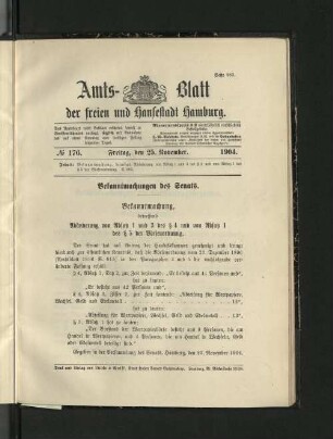 No. 176, 25. November 1904.