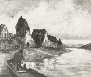 Fischer mit Kahn
