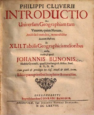 Introductio in universam geographiam, tam veterem, quam novam