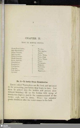 Chapter II. How to bottle fruits