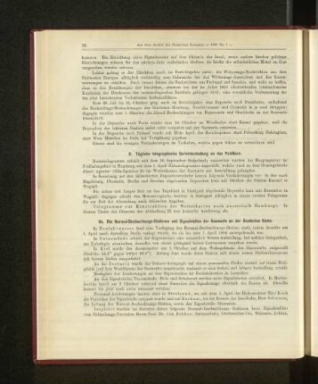 IIa. Die Normal-Beobachtungs-Stationen und Signalstellen der Seewarte an der Deutschen Küste.