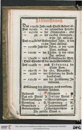 Zeitrechnung
