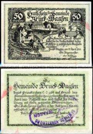 Bruck-Waasen, Oberösterreich 50 Heller
