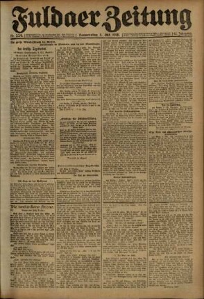 Ausgabe vom Donnerstag, den 03. Oktober 1918.