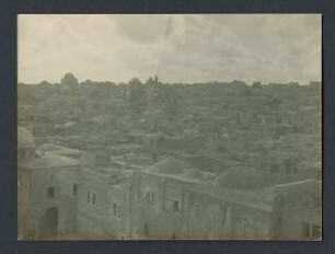 Blick auf Jerusalem (schlecht) vom Dach der Schule Raulat al Maarif aus