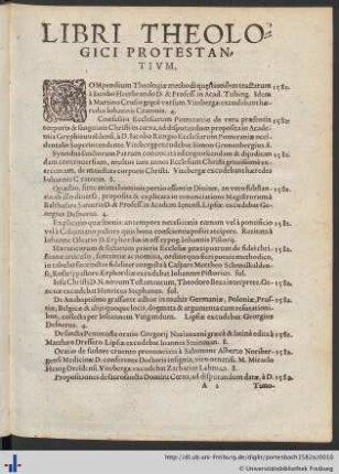 Libri Theologici Protestantivm.
