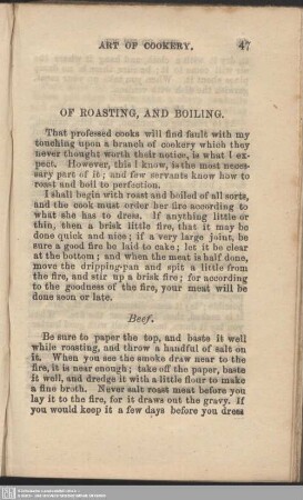 Of roasting, and boiling