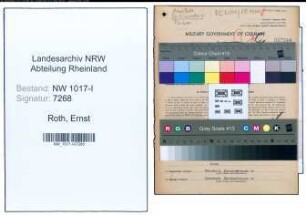 Entnazifizierung Ernst Roth , geb. 07.04.1894 (Bestattungsunternehmer)