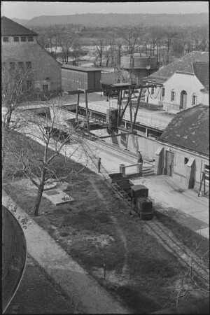 Dresden, Kaditz. Kläranlage Kaditz, Mai 1956