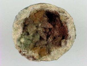 Calcit-Druse mit mehreren Generationen Calcit