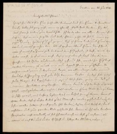 Brief von Wilhelm Christoph Friedrich Arnold an Nikolaus Ludwig Arnold und Marie Dorothea Juliane Ernst
