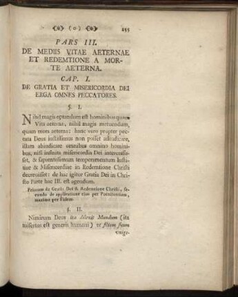 Pars III. De Mediis Vitae Aeternae Et Redemtione A Morte Aeterna