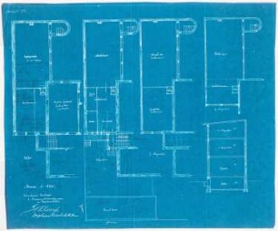 Vinzenz-Waisenhaus (mit Stallgebäude), Dortmund: Grundrisse und Schnitt der Wäscherei 1:100