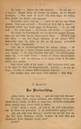 2. Kapitel. Der Mordanschlag.