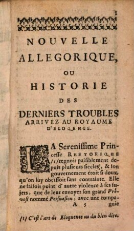 Nouvelle Allegorique
