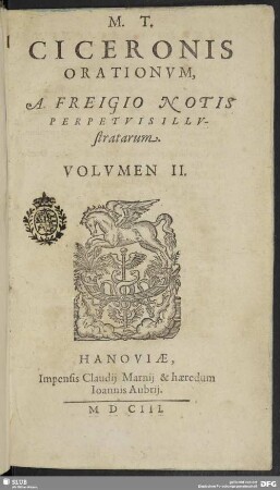 2: M. Tvlli[i] Ciceronis Orationes Omnes