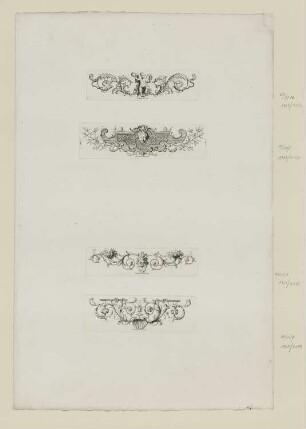 Vignette mit Kartusche und Maske