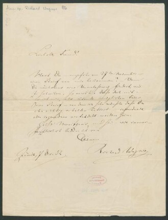 Brief an Louis Schindelmeisser : 07.12.1852