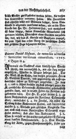 De remediis adversus Sententias revisorum cameralium.