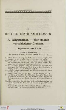 Die Altertümer nach Classen
