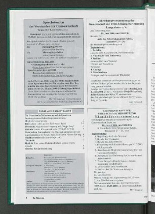 Jahreshauptversammlung der Gemeinschaft der Fritz-Schumacher-Siedlung Langenhorn e.V.
