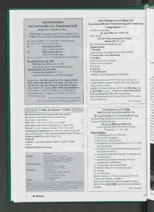 Jahreshauptversammlung der Gemeinschaft der Fritz-Schumacher-Siedlung Langenhorn e.V.