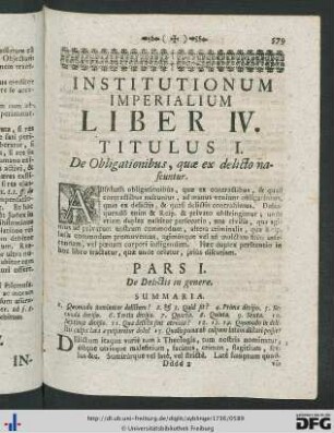 Institutionum Imperialium Liber IV.