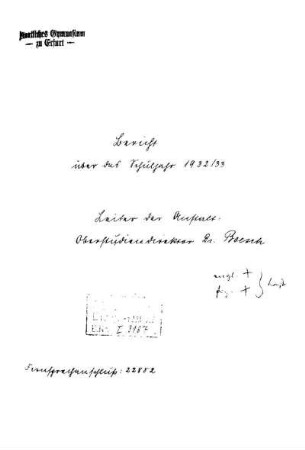 1932/33: Bericht ... - 1932/33