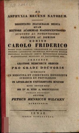 De asphyxia recens natorum : diss. inaug. med.