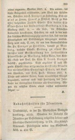 263-273 Andachstschriften für Israeliten