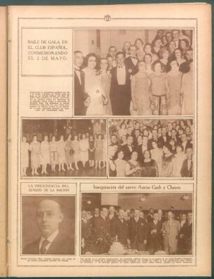 Baile de gala en el Club Español, conmemorando el 2 de mayo