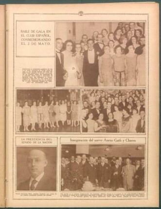 Baile de gala en el Club Español, conmemorando el 2 de mayo