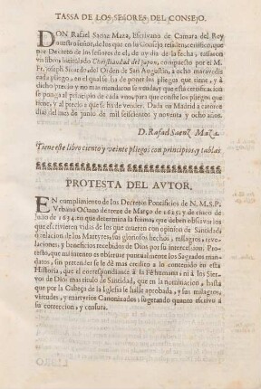 Protesta del autor