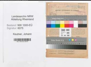 Entnazifizierung Johann Keutner, geb. 01.08.1897 (Handwerksmeister)