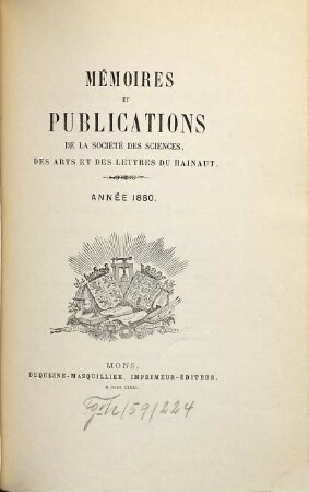 Mémoires et publications. 6. 1880 (1881)